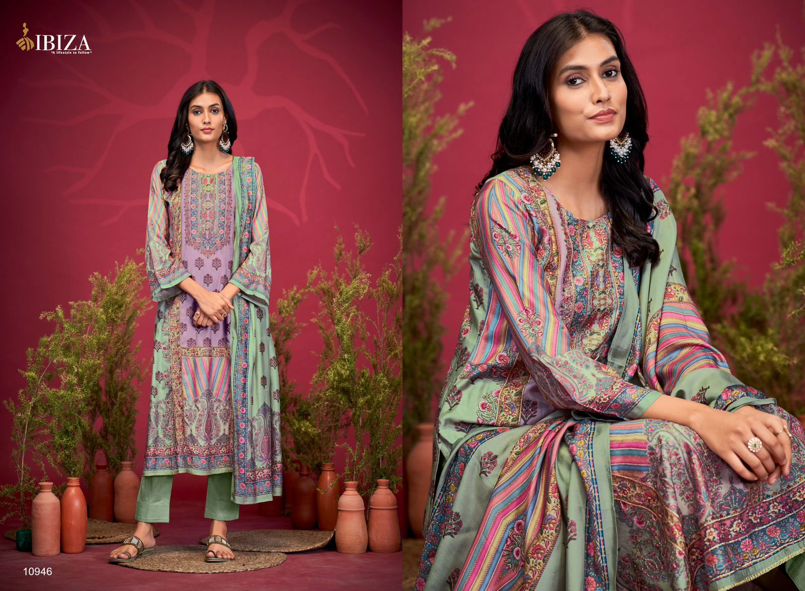 Nadia By Ibiza Muslin Digital Printed Salwar Kameez Suppliers In India
